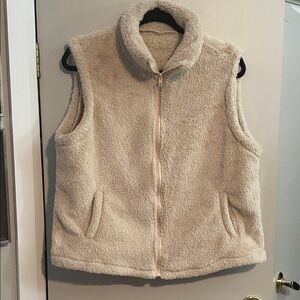 Source Unknown Cream Fleece Vest